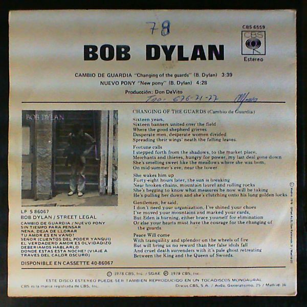 Bob Dylan — Cambio De Guardia