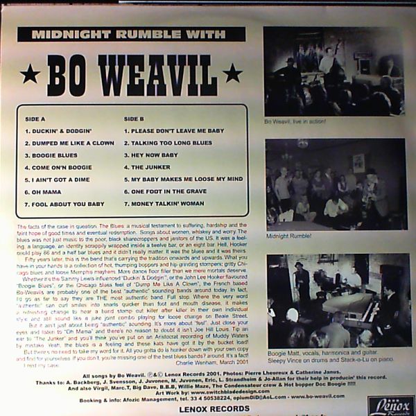 Boodge Bluebird — Midnight Rumble With Bo Weavil