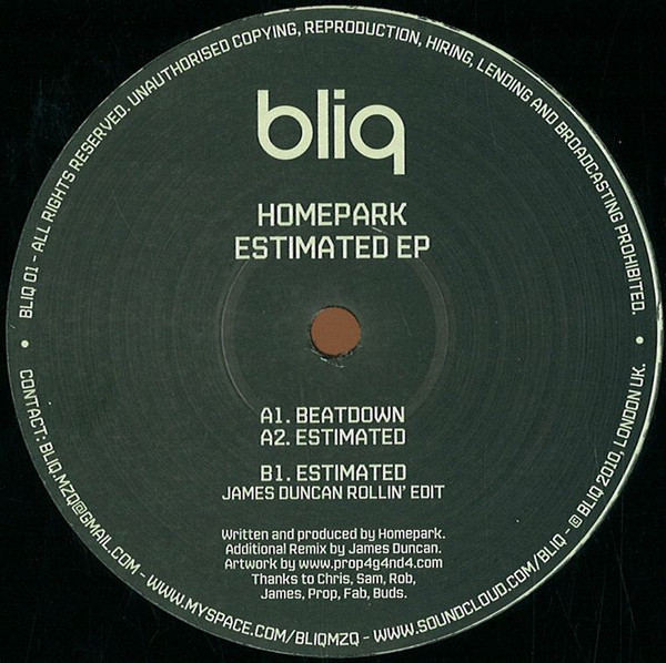 Homepark — Estimated EP