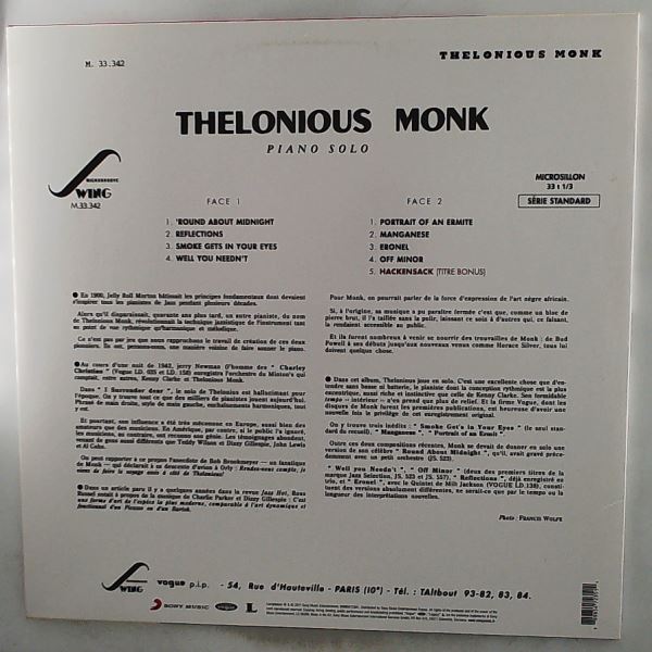 Thelonious Monk — Piano Solo