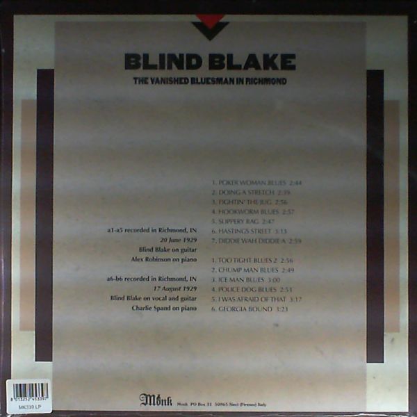 Blind Blake — Vanished Bluesman In Richmond