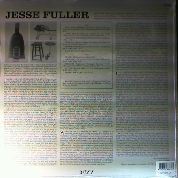 Fuller Jesse — Jazz, Folk Songs, Spirituals, & Blues