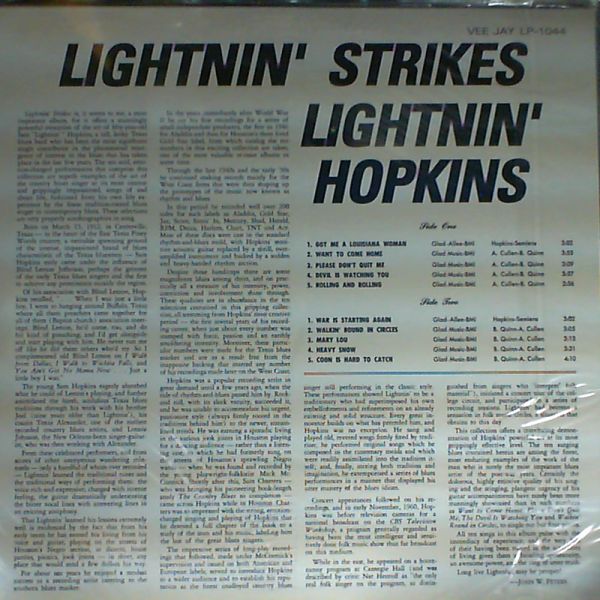 Lightnin' Hopkins — Lightnin' Strikes (Verve Acoustic Sounds Series)