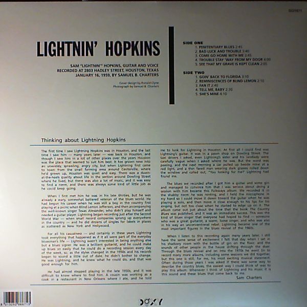 Hopkins Lightnin' — Same