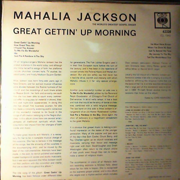 Jackson Mahalia — Great Gettin' Up Morning