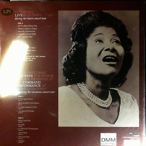 Jackson Mahalia — Recorded Live In Europe During Her Latest Concert Tour