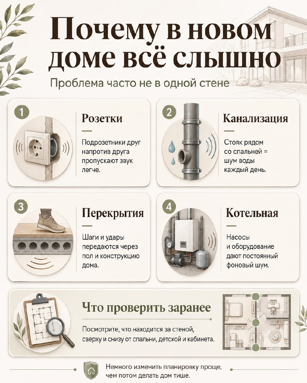 Почему в новом доме всё слышно 🌟
