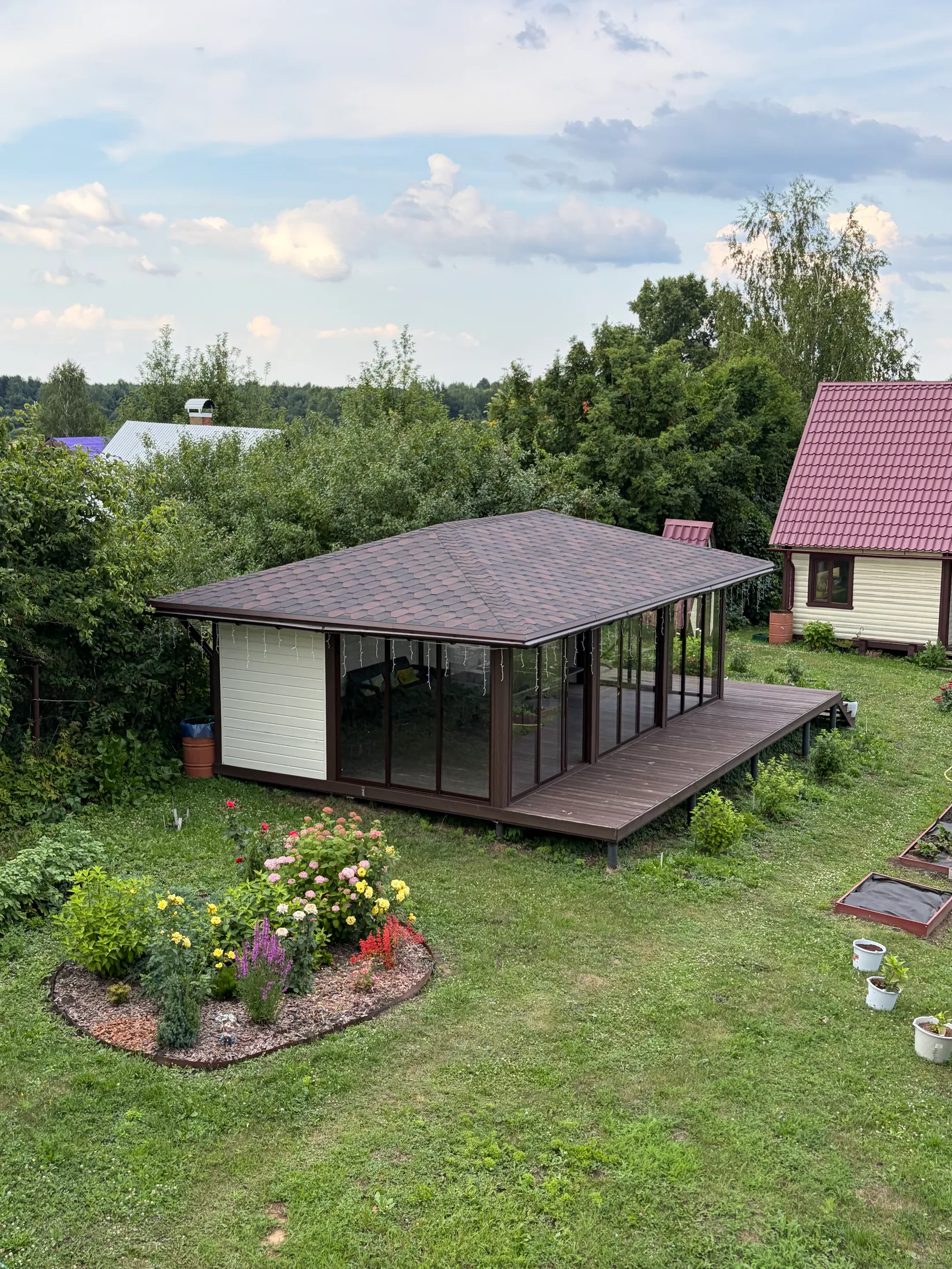 Панорамная веранда — панорамное остекление по периметру, фото 2