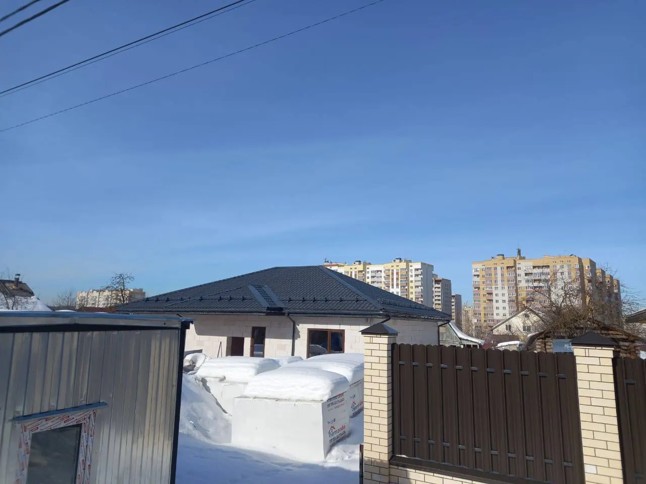 Дома из газоблока и кровельные работы — кладка стен из газоблока, фото 4
