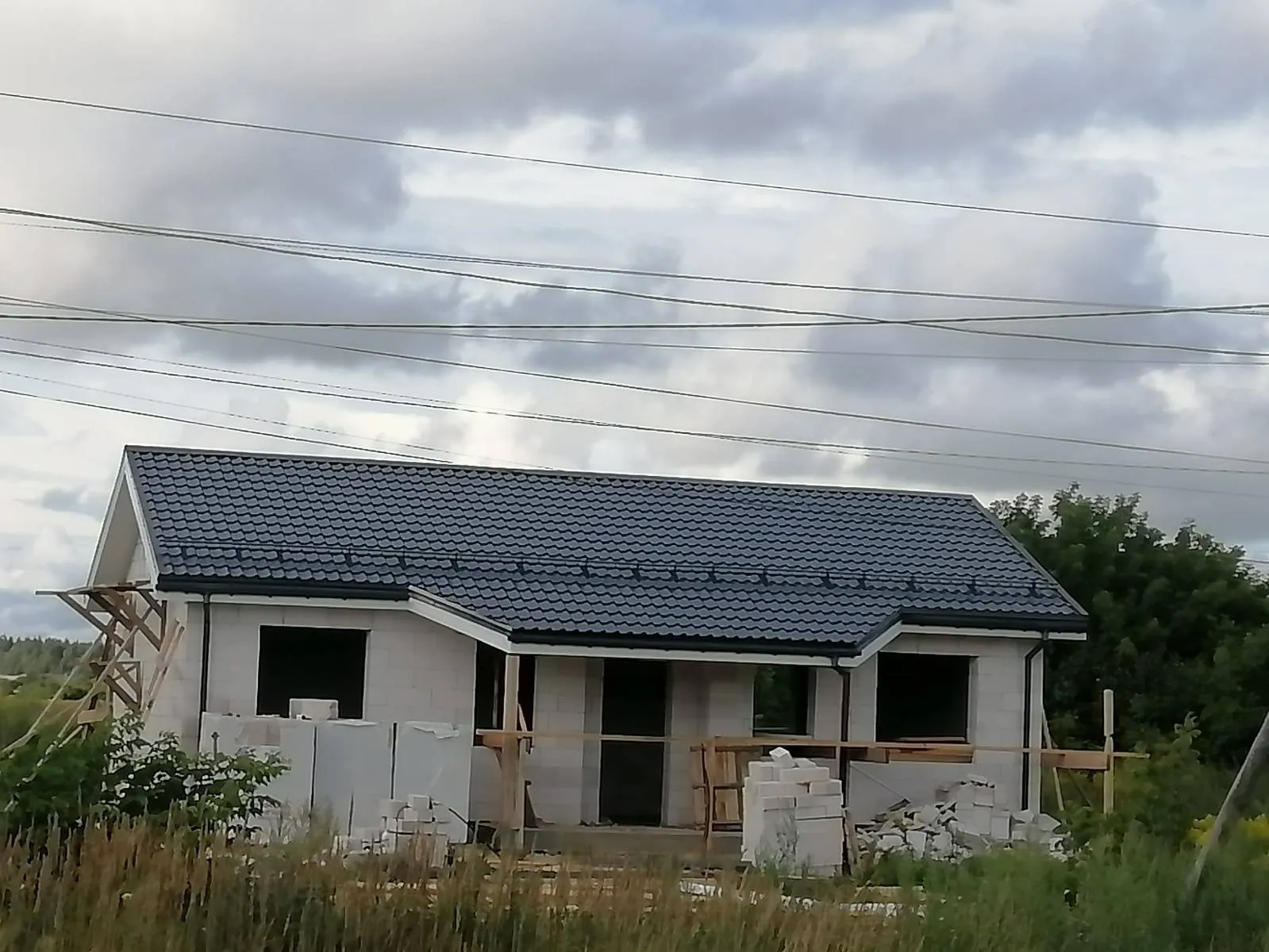 Дома из газоблока и кровельные работы — монтаж стропильной системы, фото 7
