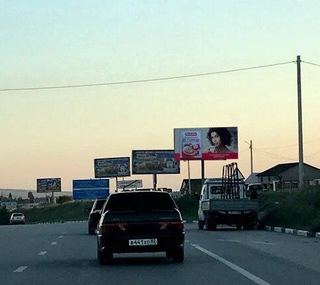 Щит 3х6 — ул.Севастопольская, АЗС "ТЭС", перед поворотом на Фонтаны , направление на г.Бахчисарай, г.Севастополь