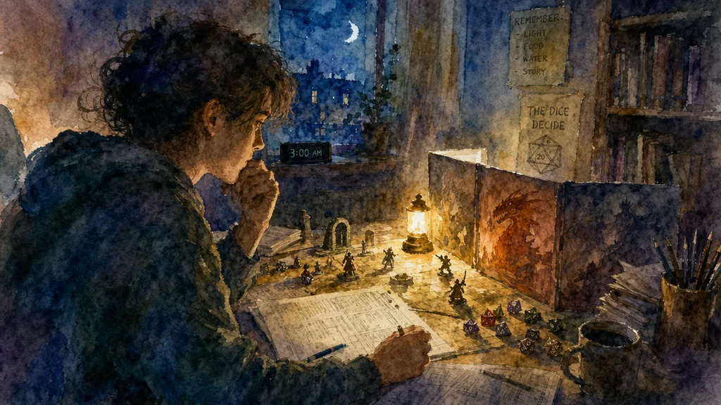 Промпт для GPT Image 5.4 — В 3 часа ночи играю в dnd