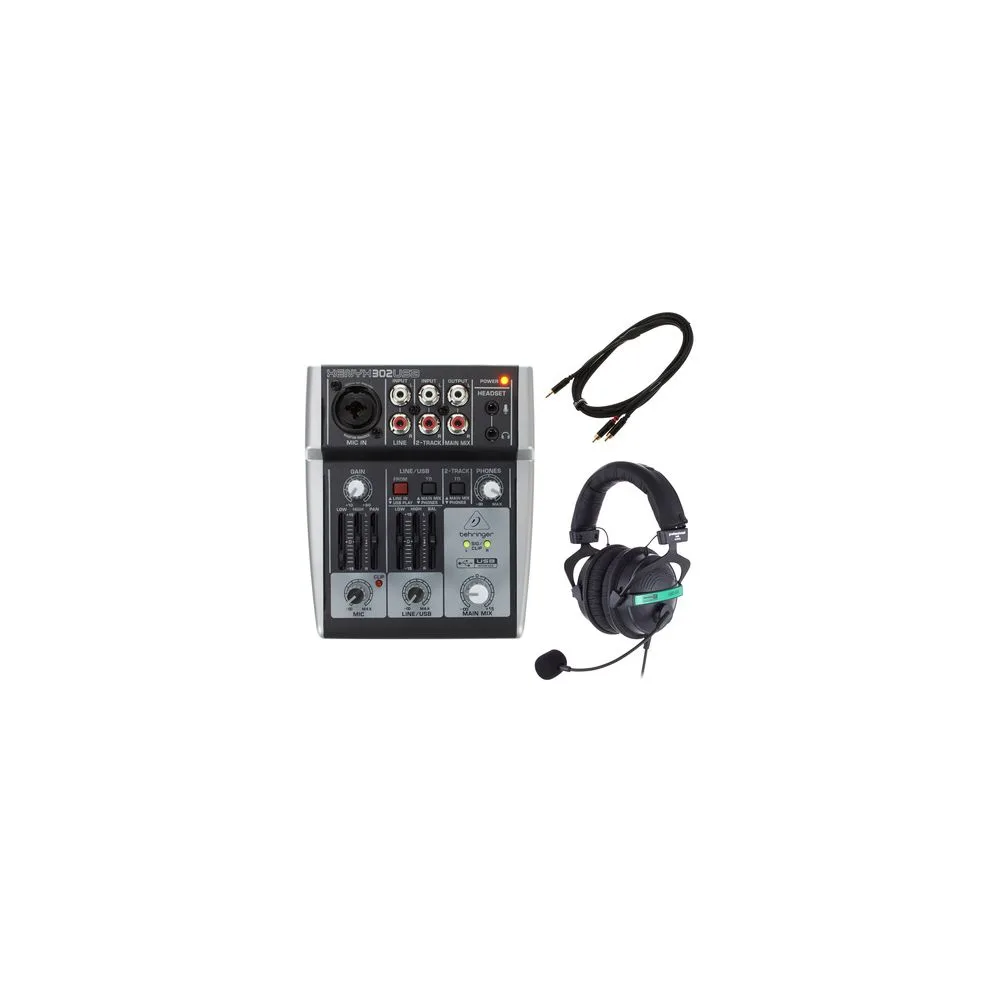 Behringer Xenyx 302USB Headset Bundle