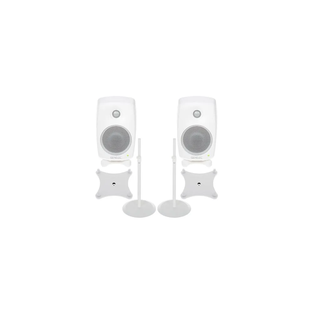 Genelec 8020 DPM Stand Bundle WH