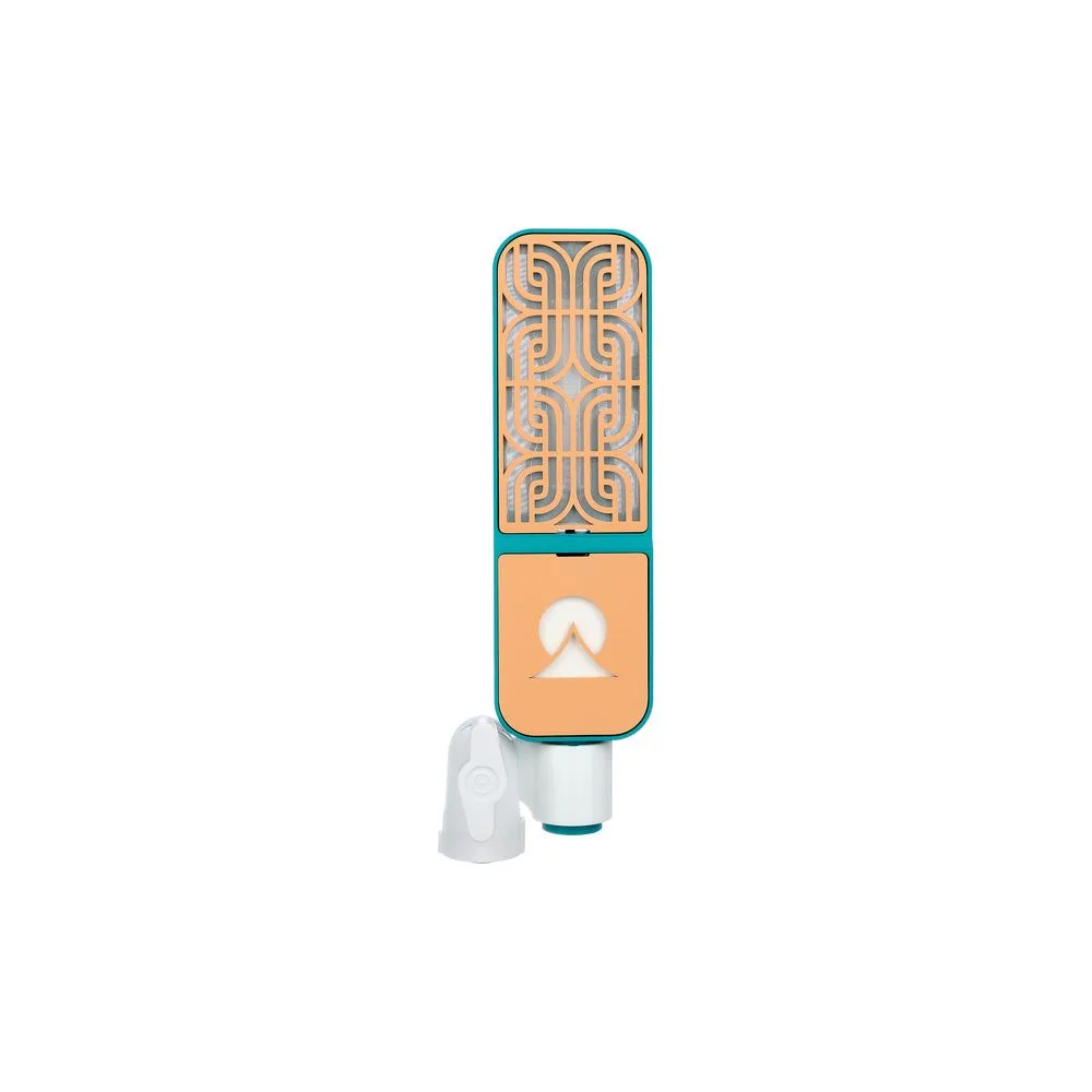 Ohma World Motif Ribbon Teal & Apricot