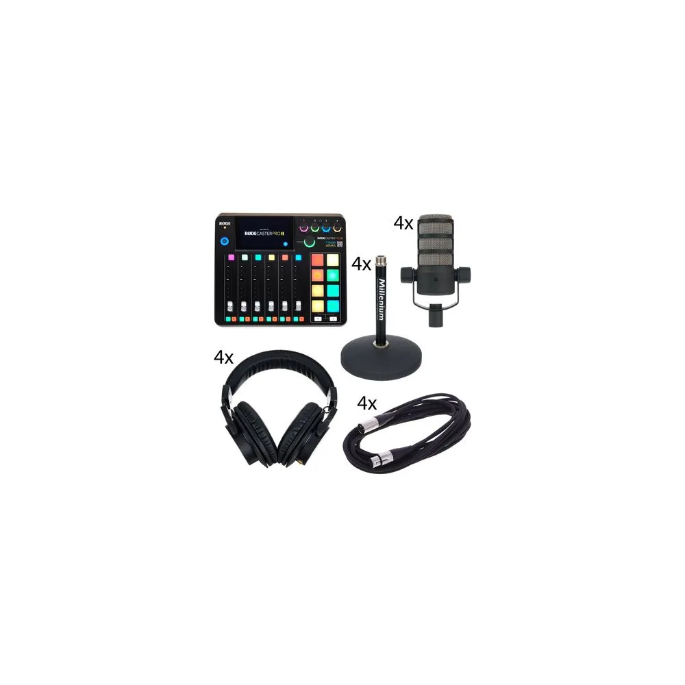Rode Rodecaster Pro II Quad Bundle