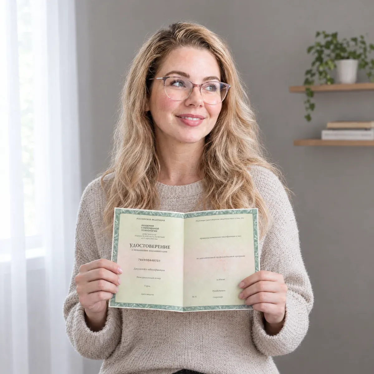 Выпускница с сертификатом Академии