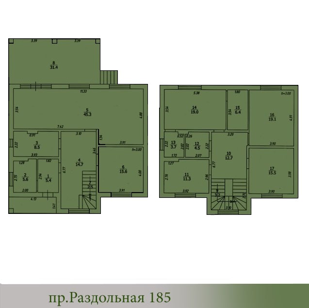 Планировка Пентхаус в ЖК «Приморский»