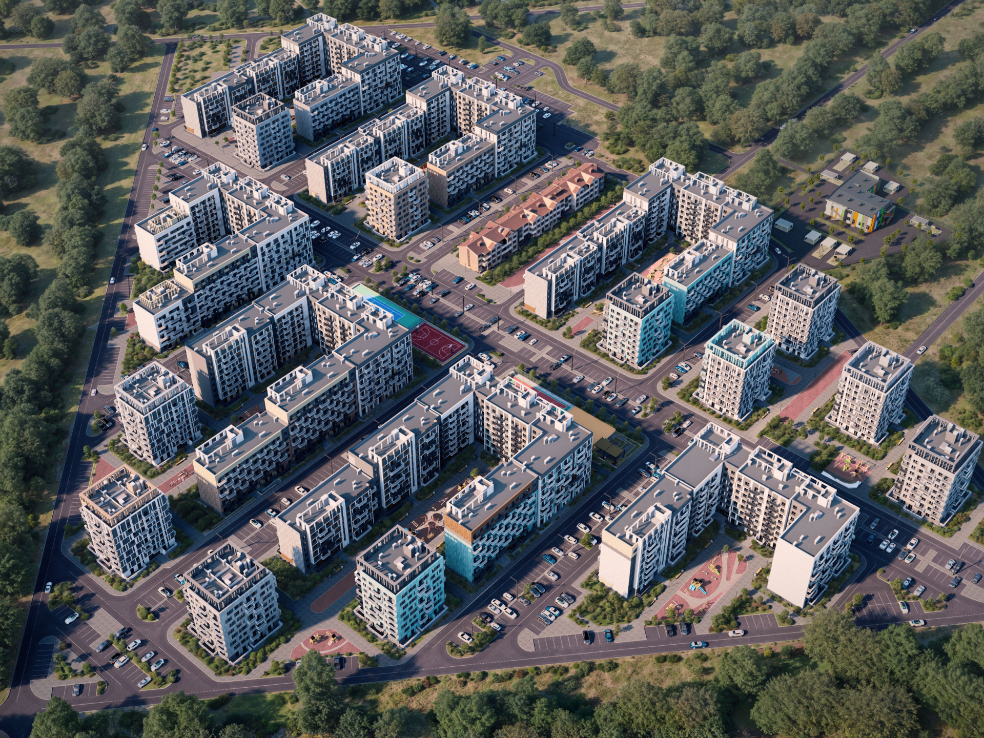 Планировка 2-комн. в ЖК «Соседи»