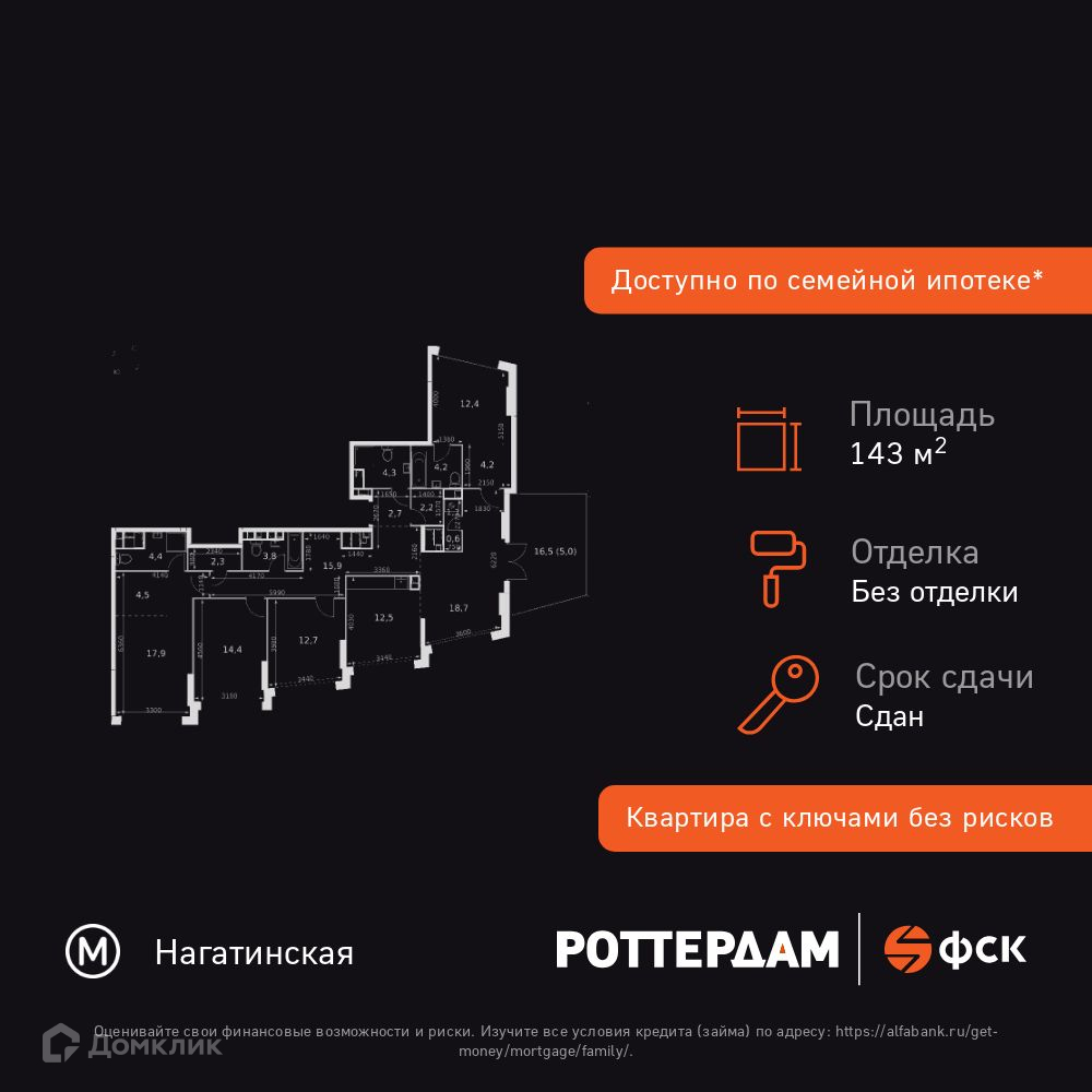 Планировка Пентхаус в ЖК «Rotterdam»