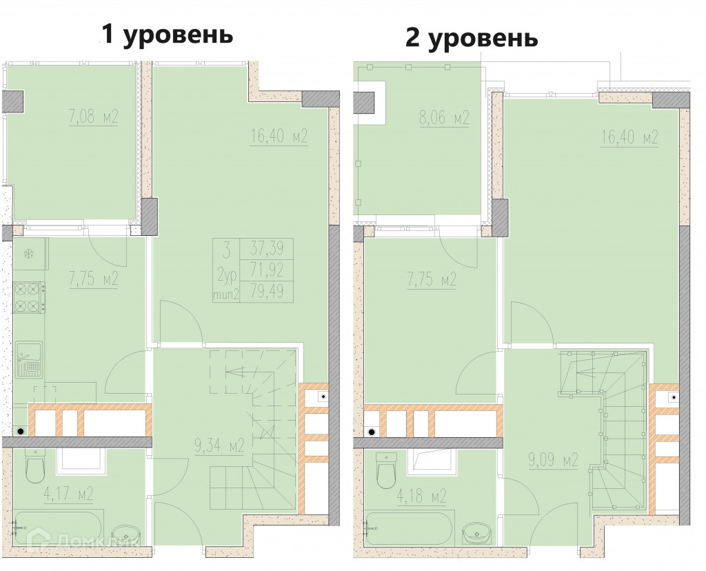 Планировка 3-комн. в ЖК «Агой-Парк»