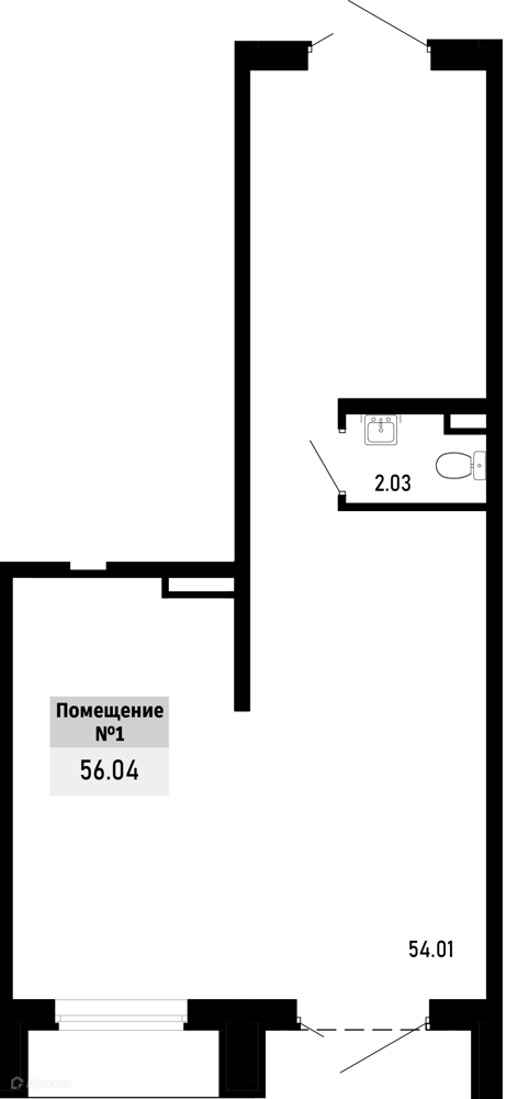 Планировка 3-комн. в ЖК «Усадьба Гостагаевская»