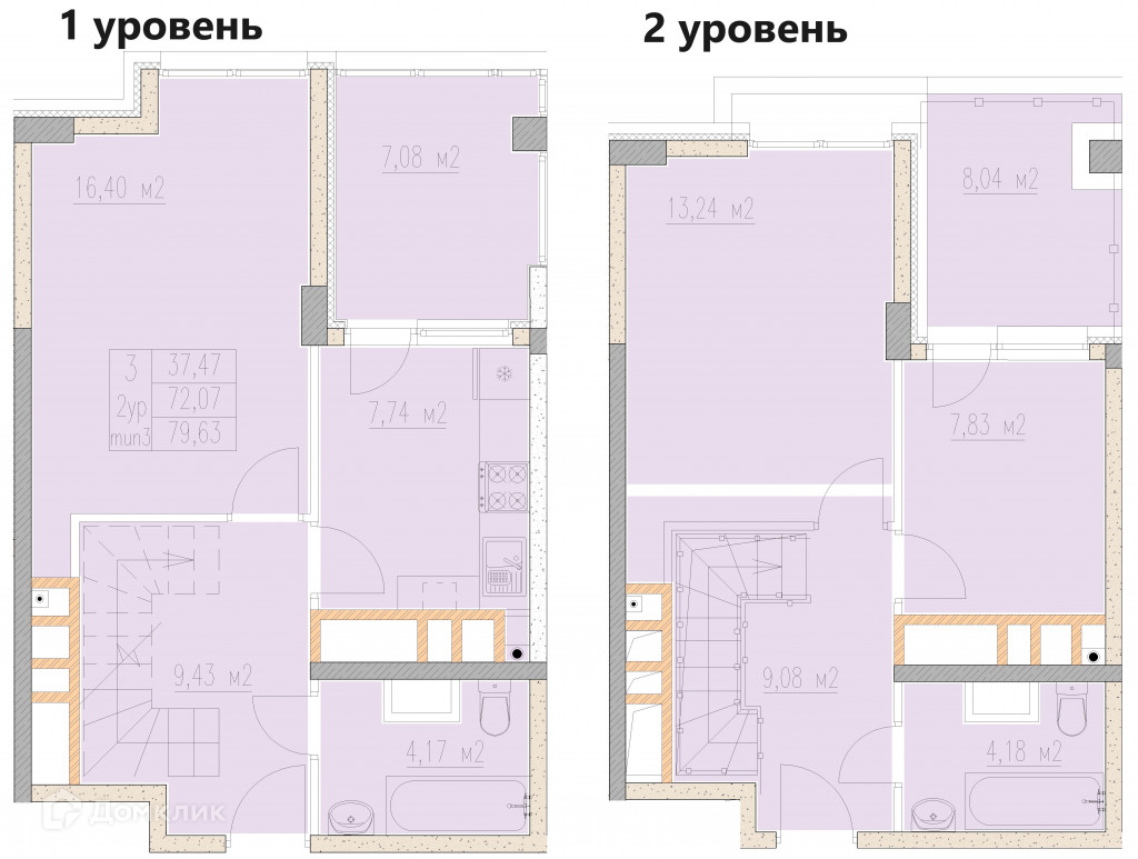 Планировка 3-комн. в ЖК «Агой-Парк»