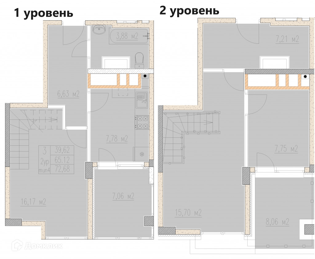Планировка 3-комн. в ЖК «Агой-Парк»