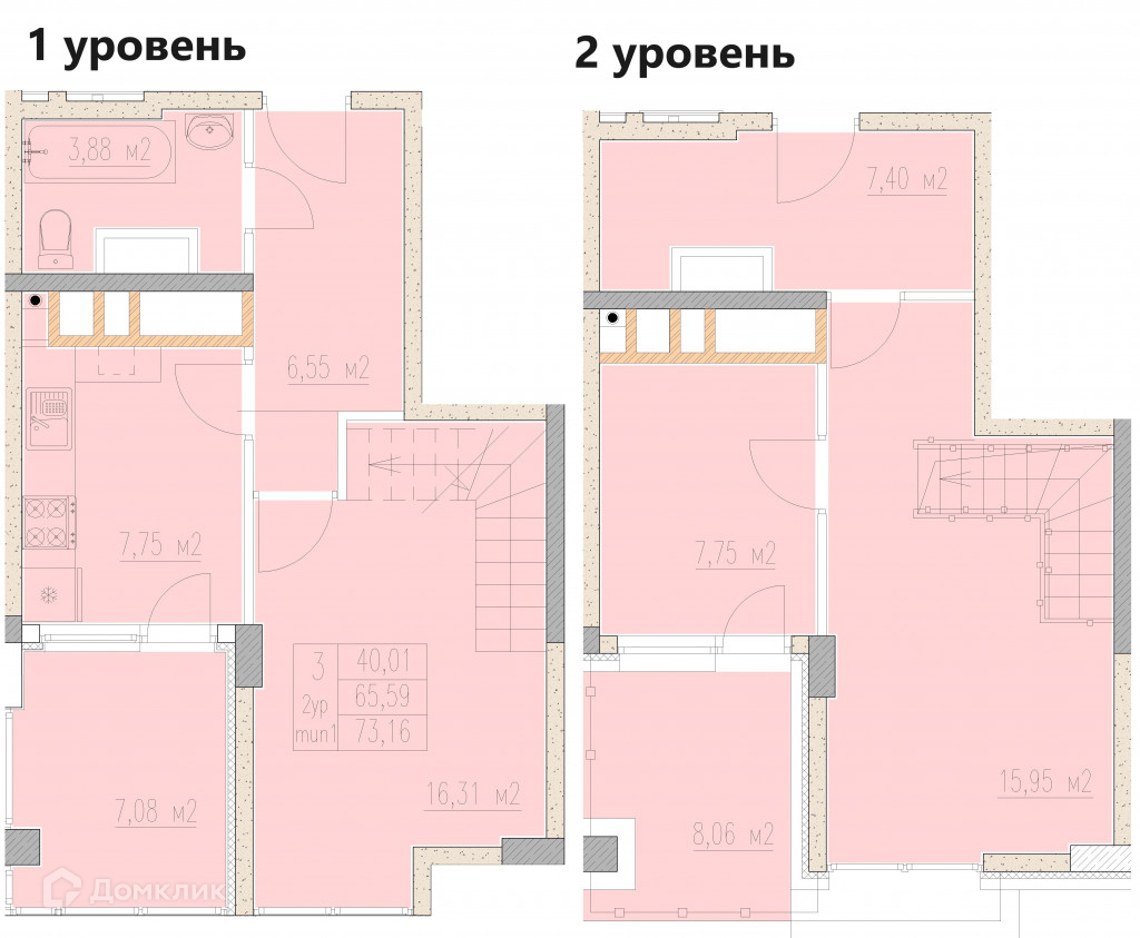 Планировка 3-комн. в ЖК «Агой-Парк»