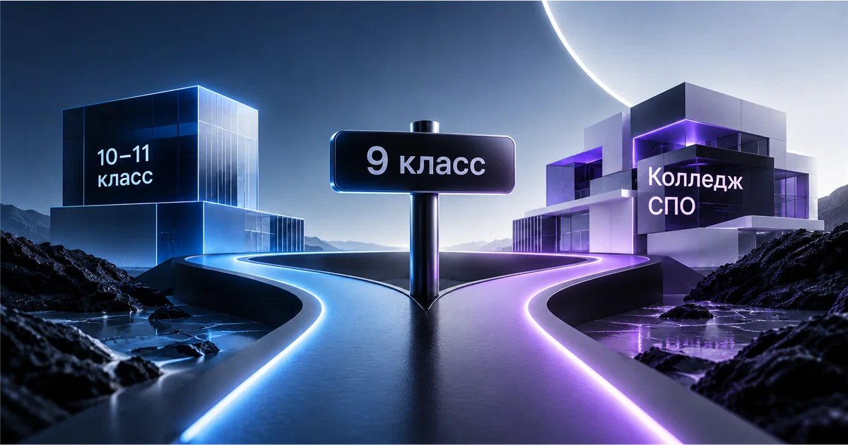 Обложка статьи «Куда поступать после 9 класса в 2027 году: как выбрать свой путь»