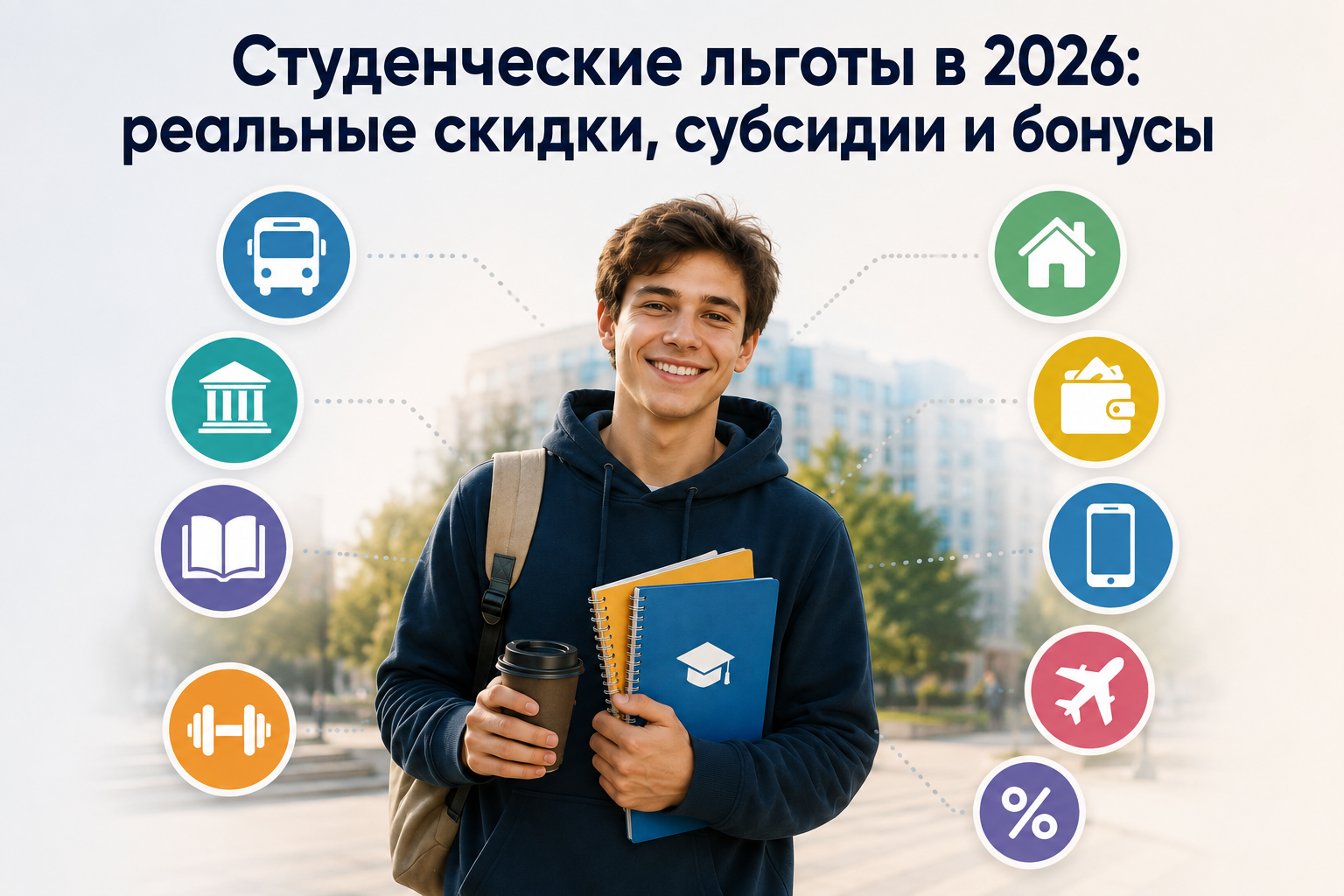 Студенческие льготы в 2026: реальные скидки, субсидии и бонусы