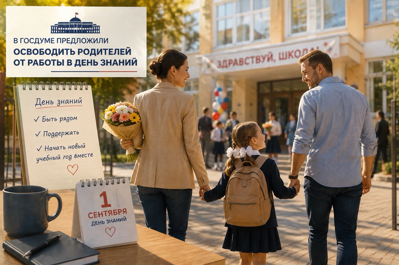 В Госдуме предложили сделать 1 сентября выходным днём для родителей школьников