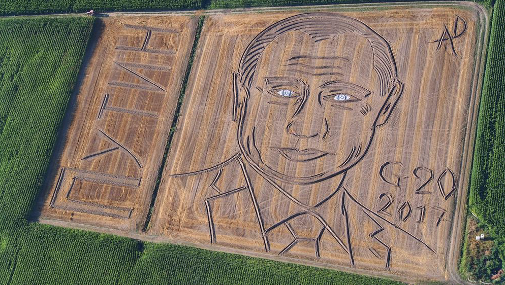 В Италии появился 135-ти метровый портрет Владимира Путина