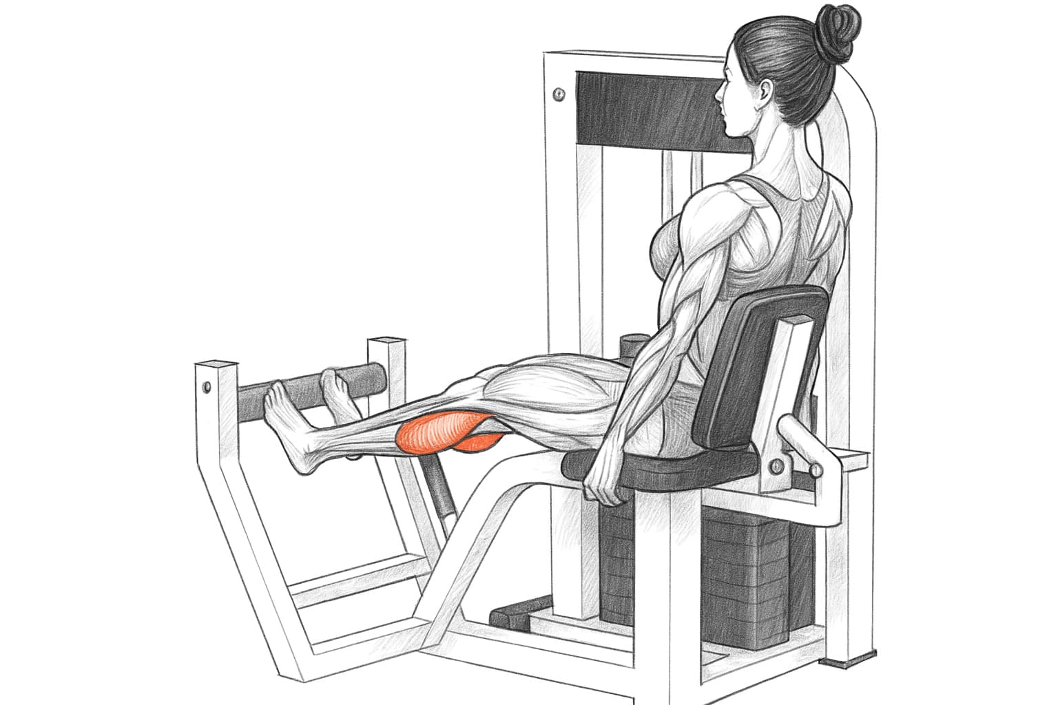 Разгибание на икры в тренажере