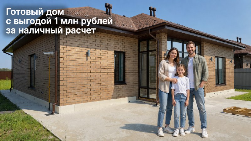 🏡 ГОТОВЫЙ ДОМ С ВЫГОДОЙ 1 000 000 ₽ Дом «Черника» уже построен и готов к продаже в популярном КП «Завидово». При покупке за наличный расчёт вы получаете выгод…