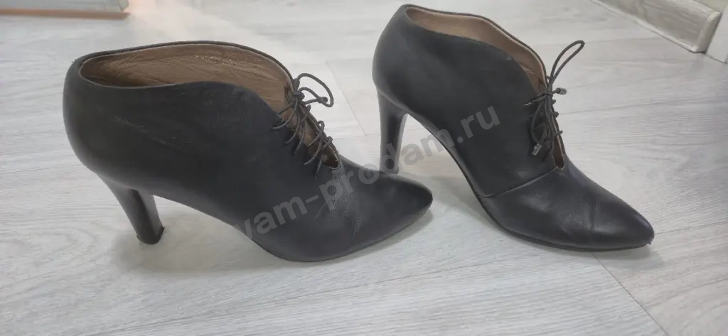 туфли нат замша, батильоны на кожа