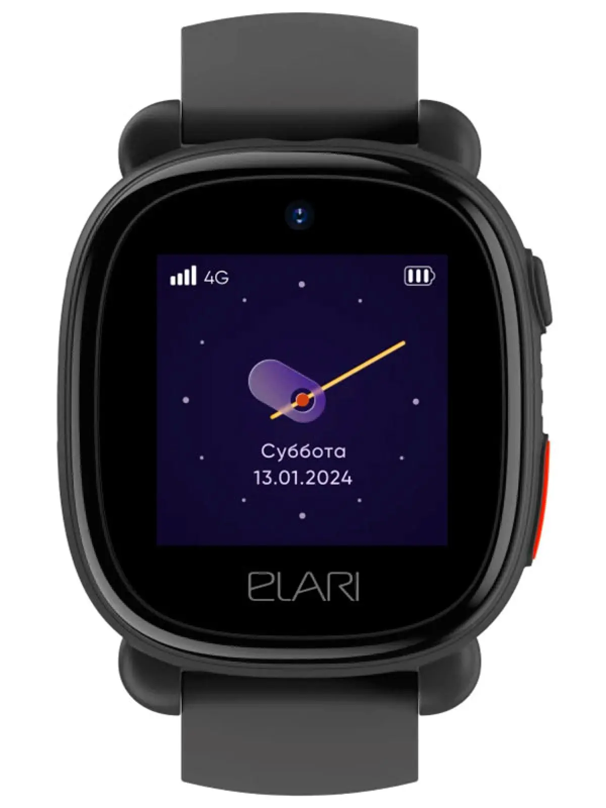 Детские часы-телефон Elari 4G Lite черные (KP-4G-L-BLK)