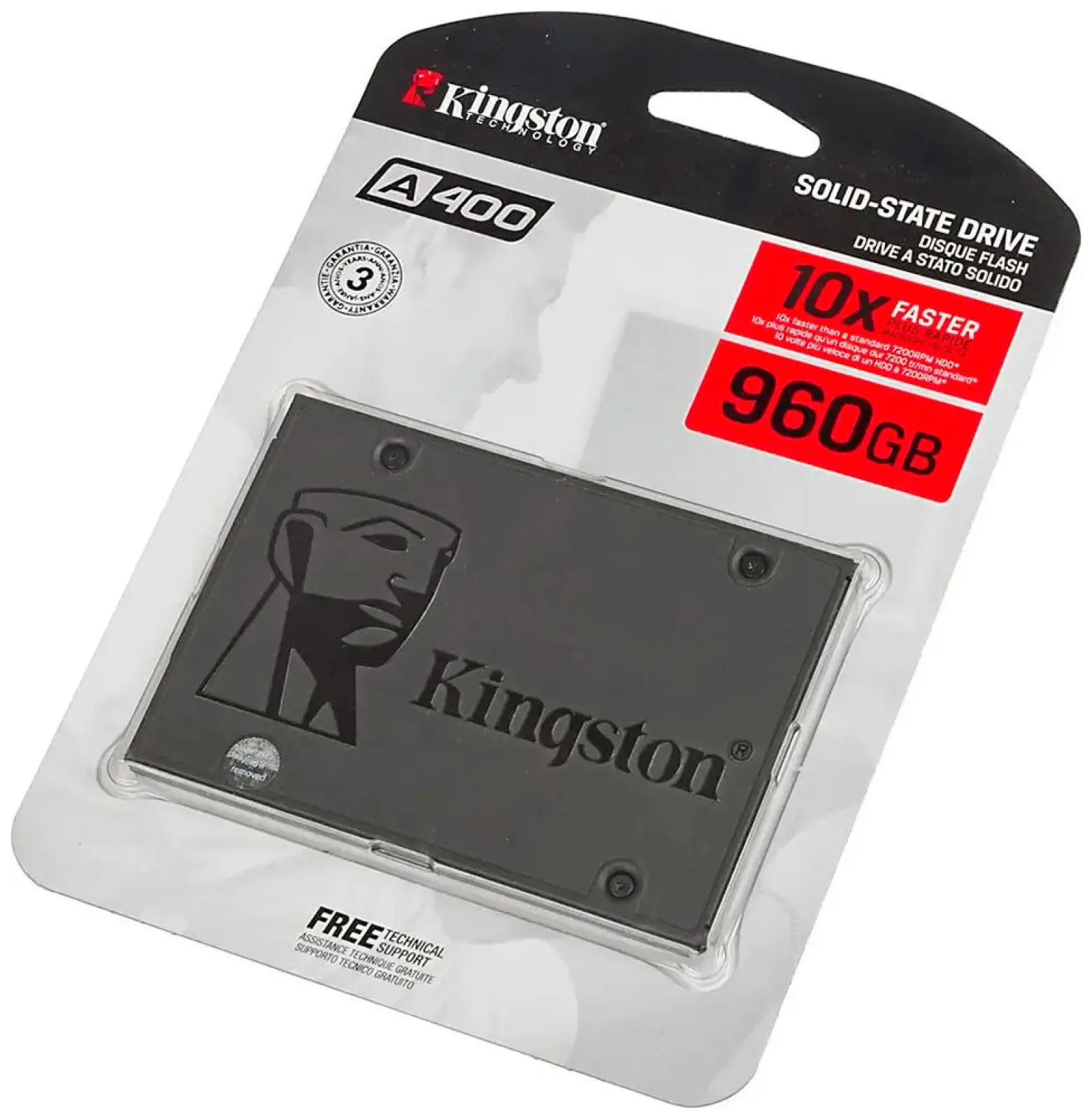 Накопитель SSD Kingston 2.5 A400 960 Гб SATA III TLC (SA400S37/960G)
