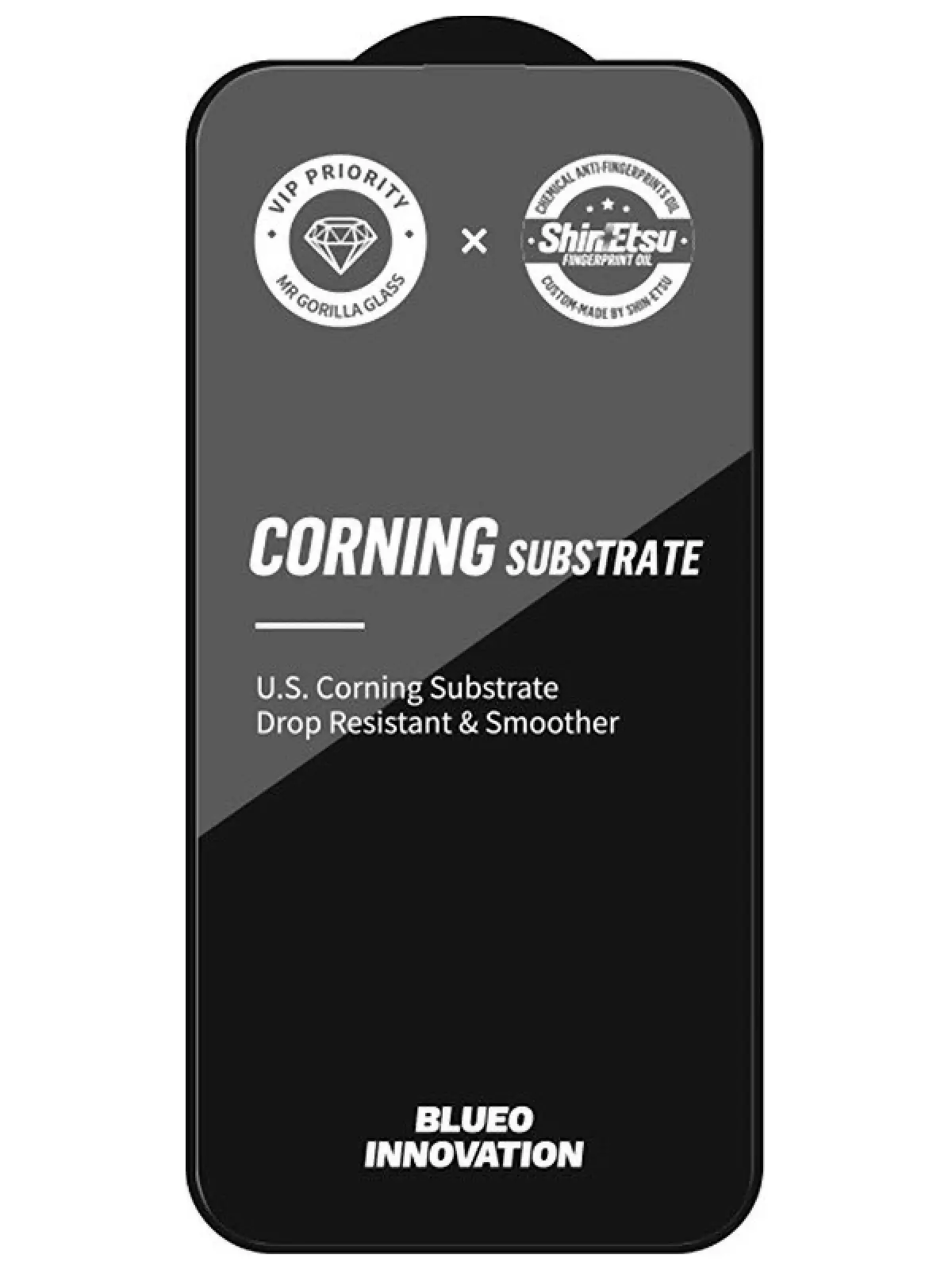Защитное стекло Type Gorilla Full Cover HD Glass, Anti-Static, iPhone 15 Pro, 6.1, Black (PTJ1-15P-BK)