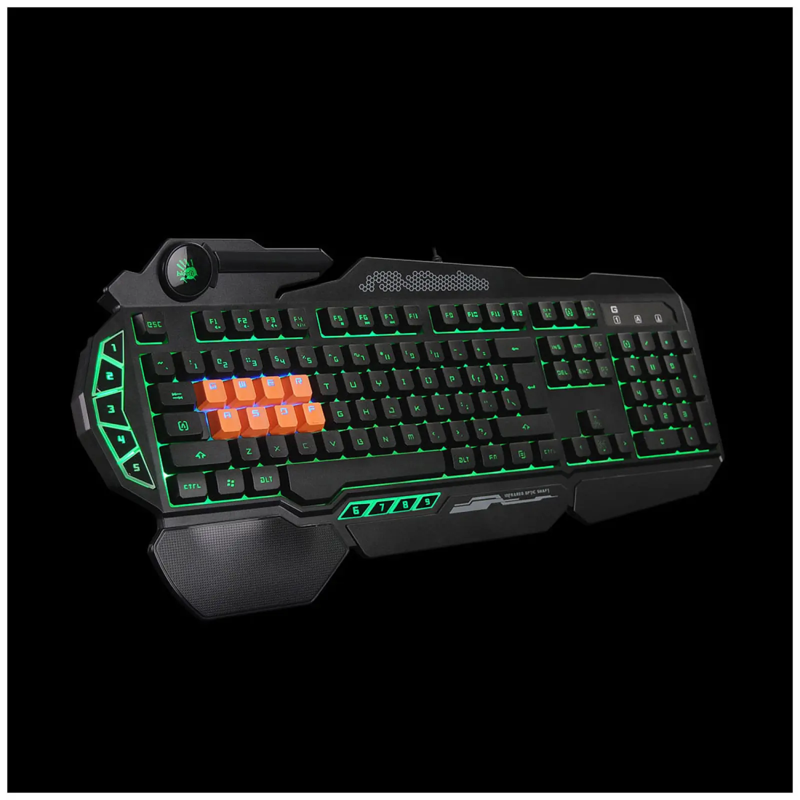 Клавиатура игровая проводная A4Tech Bloody B318 черный