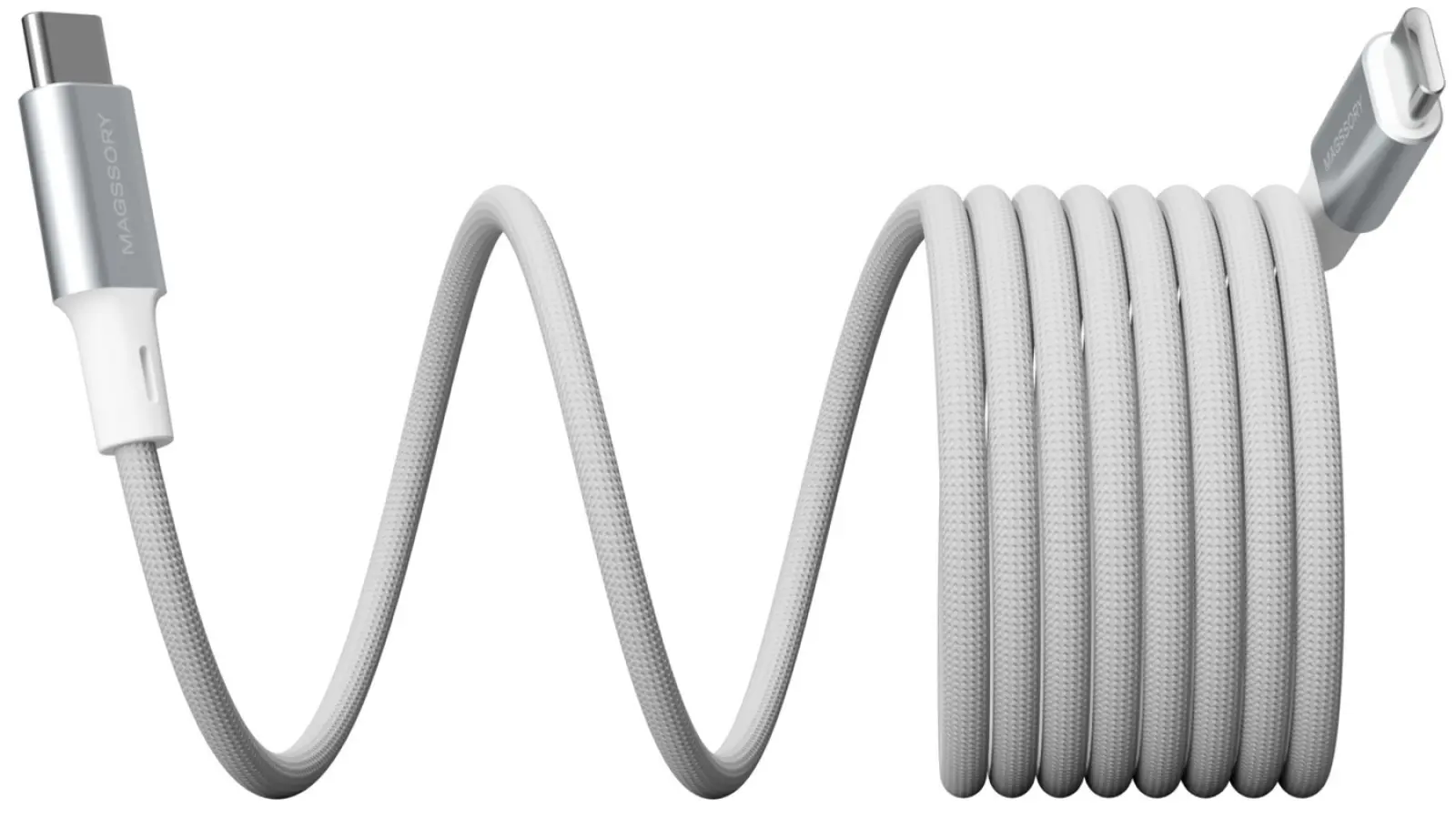 Магнитный кабель Magssory Link C, 240W, USB-C, 2.4 м (white CBL021)