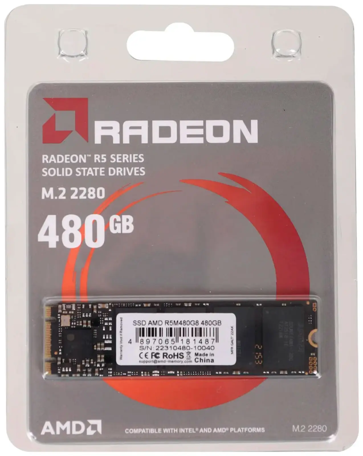 Накопитель SSD AMD M.2 R5 Series 480 Гб SATA III (R5M480G8)