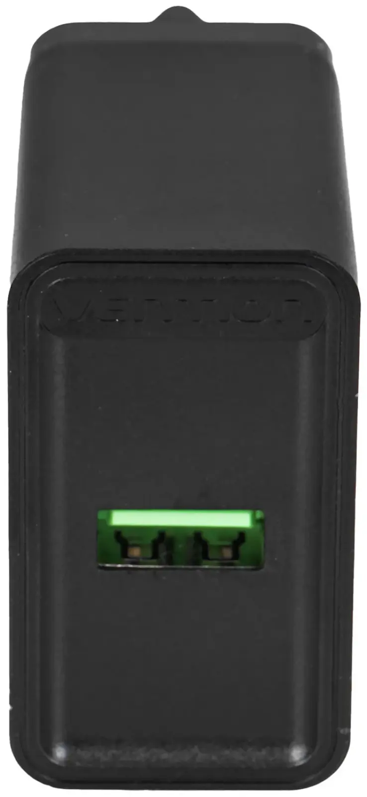 Сетевое зарядное устройство Vention на 1 порт USB A, QC 3.0 2.4A, черный (FABB0-EU)