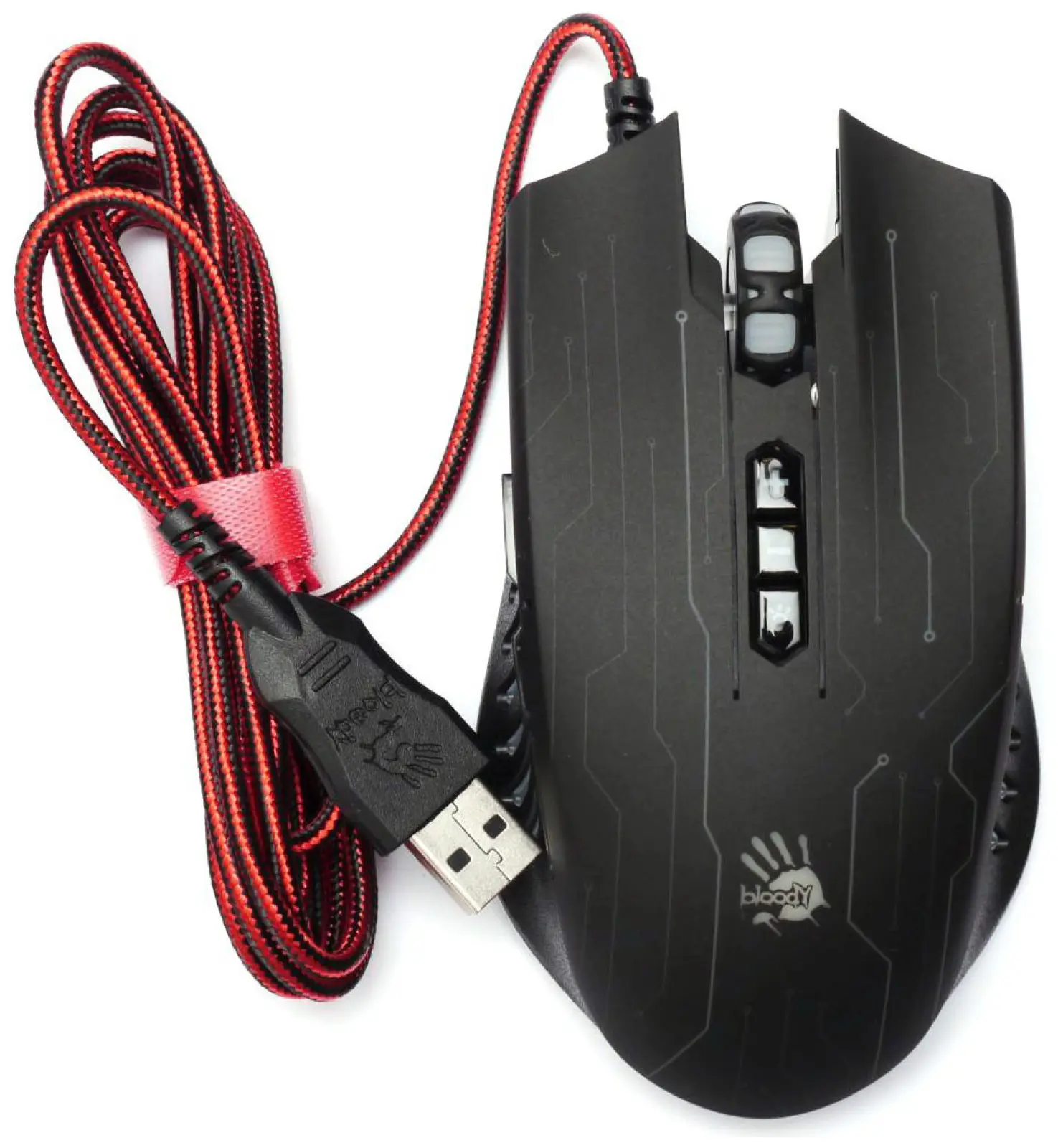 Мышь игровая проводная A4Tech Bloody Q82 черный/рисунок