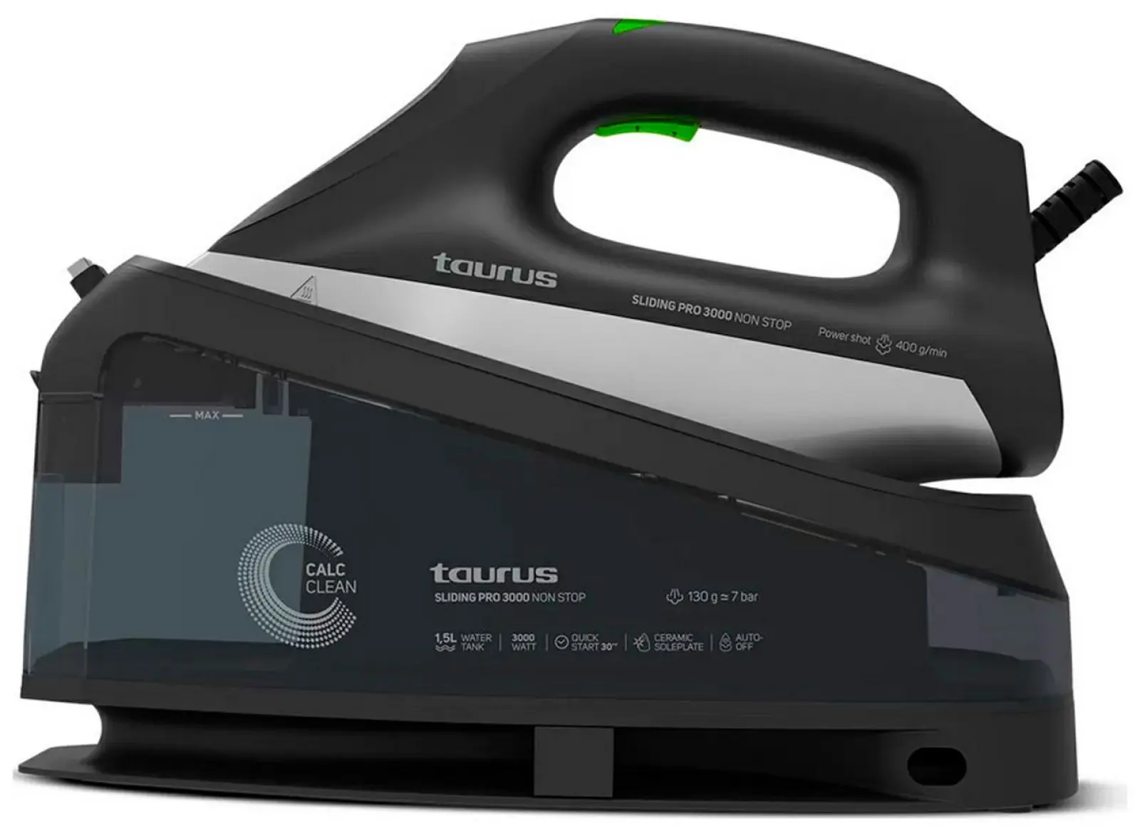 Парогенератор Taurus Sliding Pro 3000 NS, паровой удар 300 г/мин черный