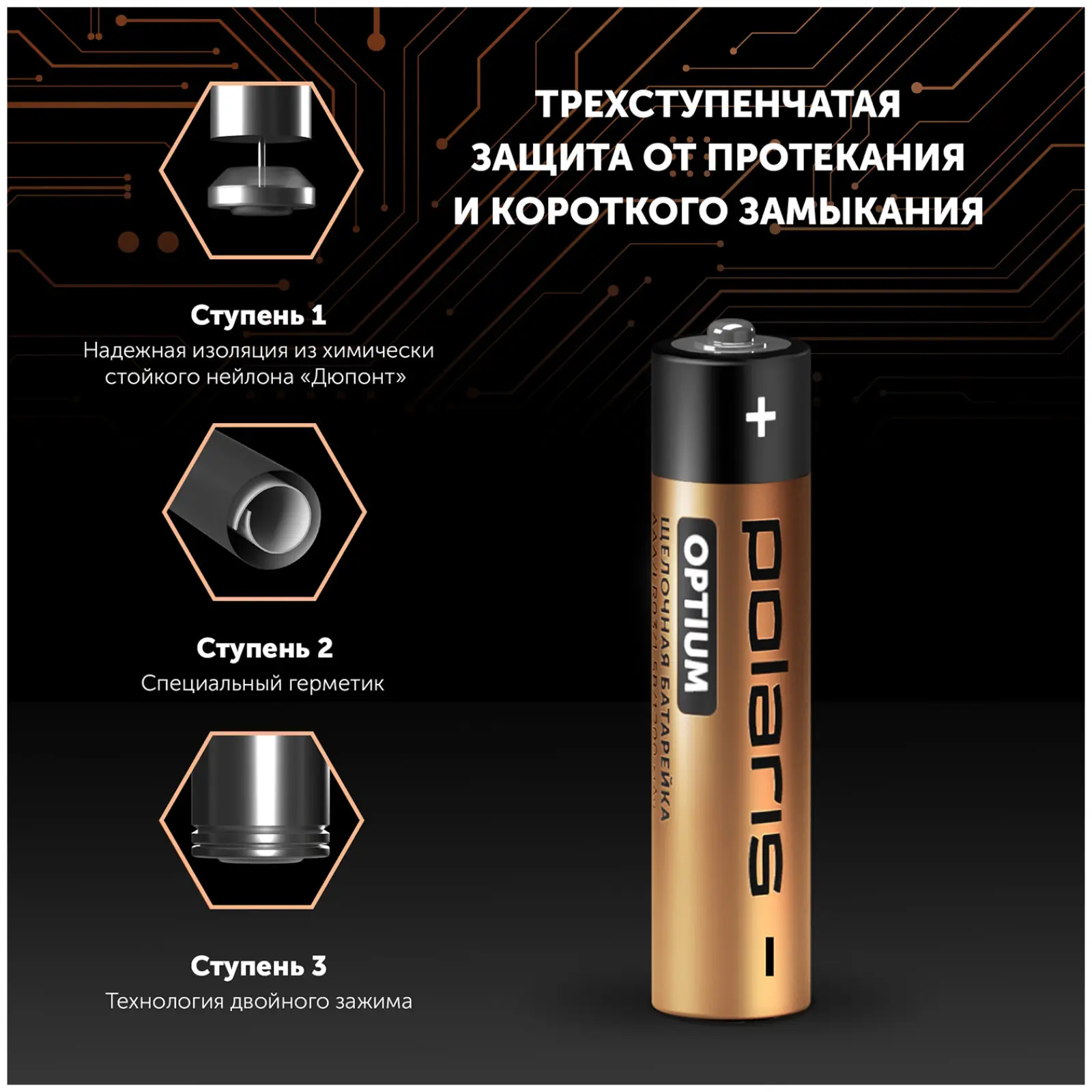 Батарейка Polaris PB ААА (12 шт.) OPTIUM