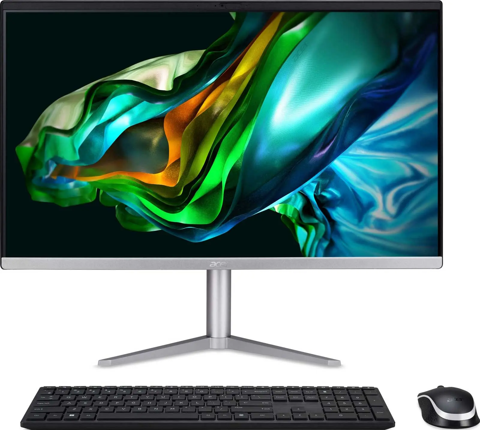 Моноблок Acer Aspire C24-1300 23.8, Full HD, Ryzen 3 7320U (2.4), 8Gb, SSD512Gb, RGr, CR, Eshell, GbitEth, WiFi, BT, 65W, клавиатура, мышь, Cam, черный, 1920x1080