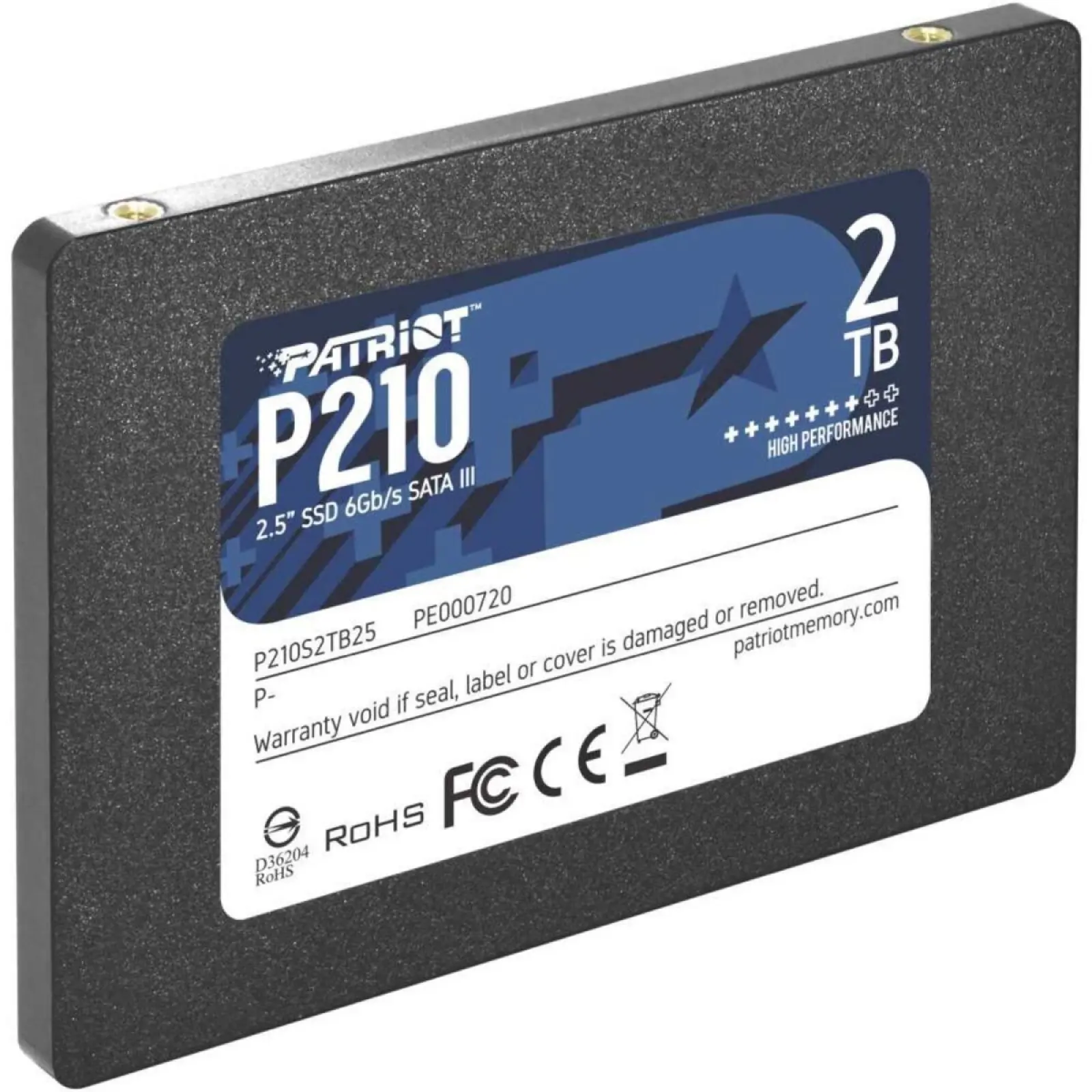 Накопитель SSD Patriot Memory 2.5 P210 2000 Гб SATA III P210S2TB25