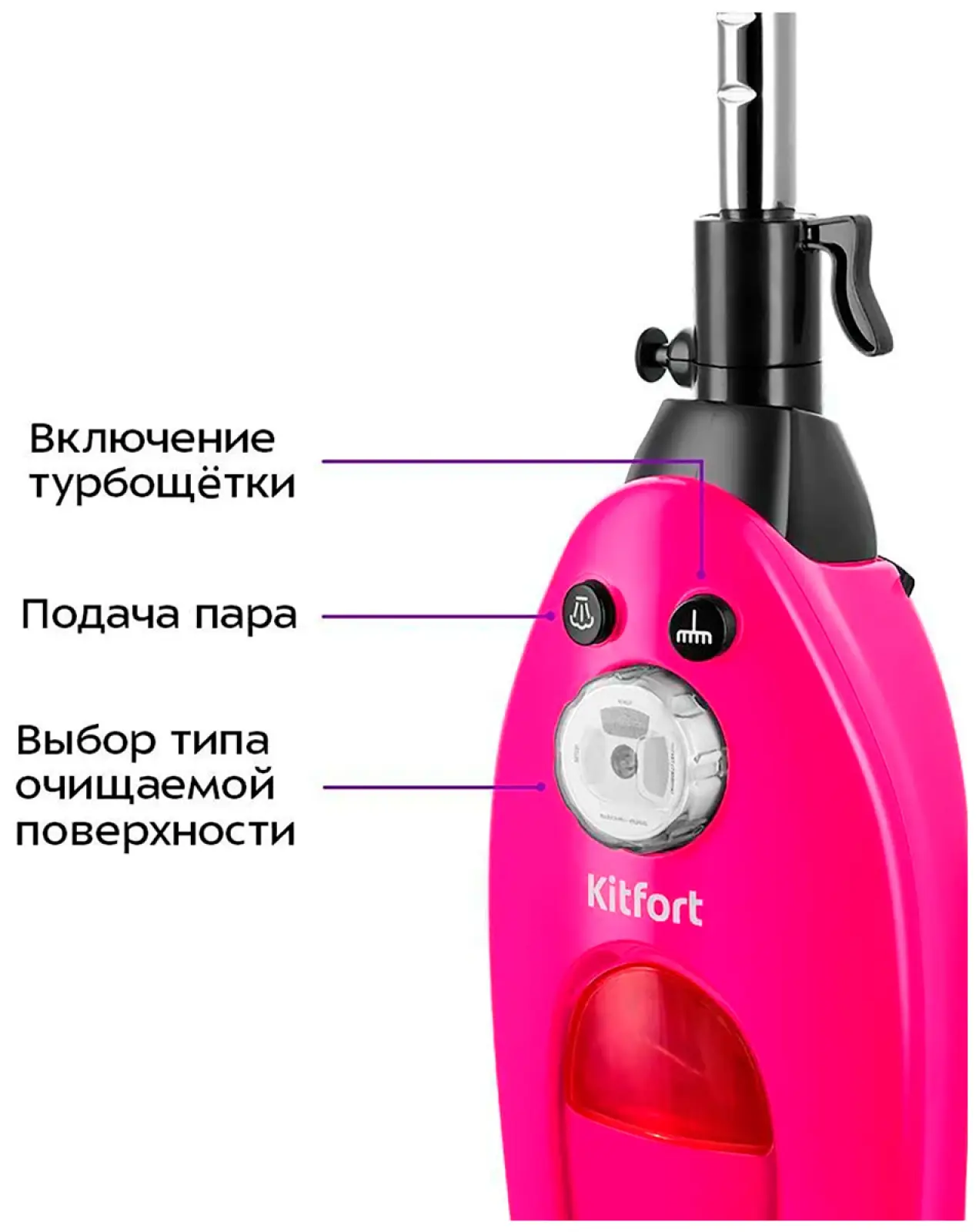 Паровая швабра с электровеником  Kitfort КТ-3940