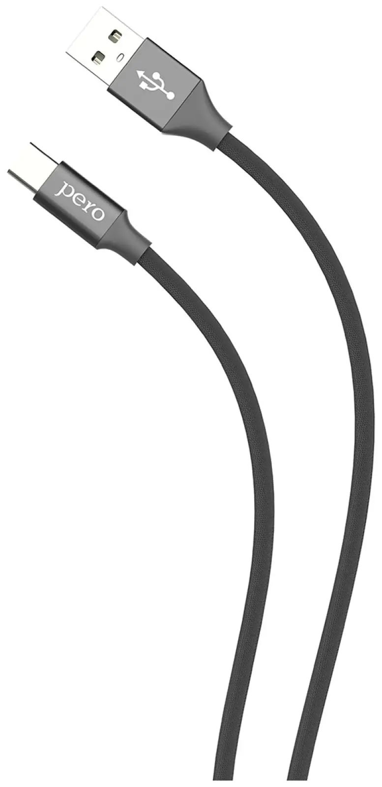 Дата-кабель Pero DC-02 Type-C 2А 1 м черный